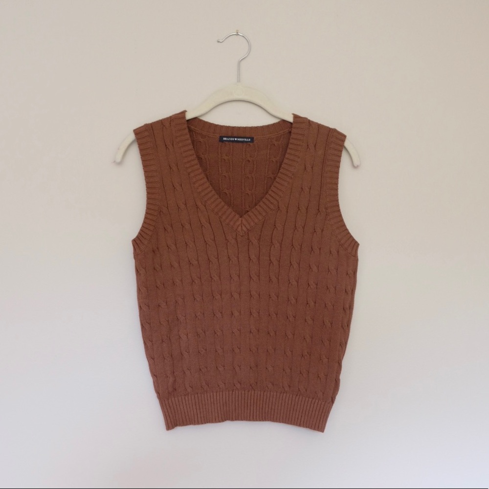 Brandy Melville Brown Sweater Vest